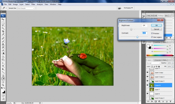 Creation of ...come here, my lady!: Step 6